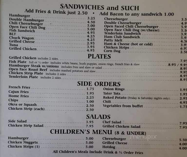 Longhorn Restaurant - Mayfield, KY menu_pic