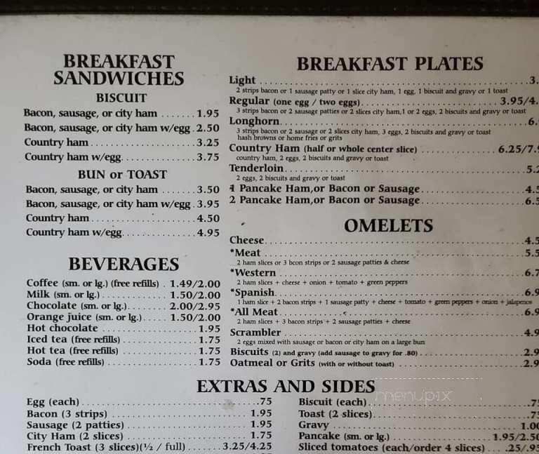Longhorn Restaurant - Mayfield, KY menu_pic
