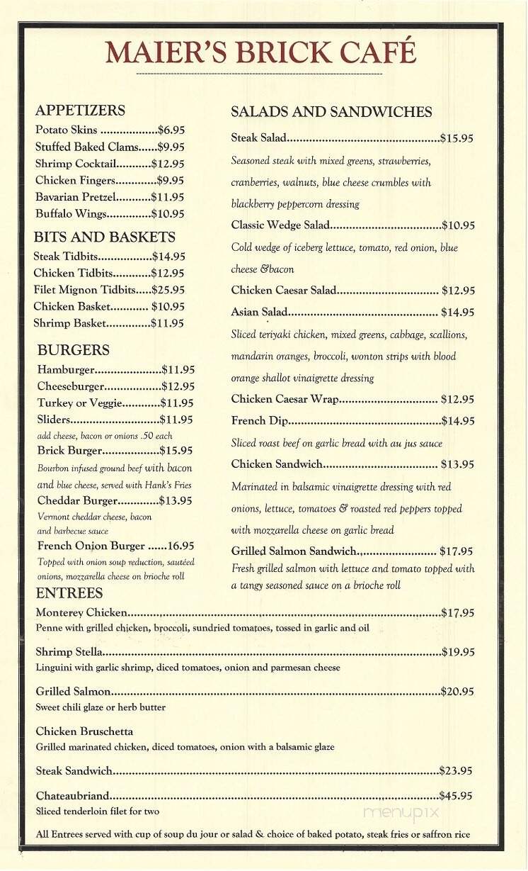 Brick Cafe - Lynbrook, NY menu_pic