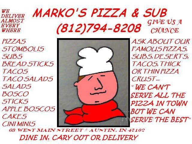 Marco's Pizza & Sub - Austin, IN