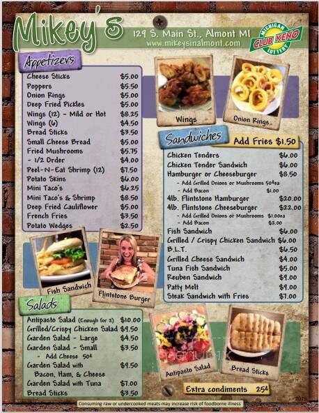 Mikey's - Almont, MI menu_pic