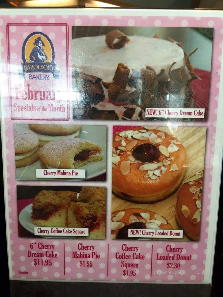 Napoleon's Bakery - Honolulu, HI menu_pic