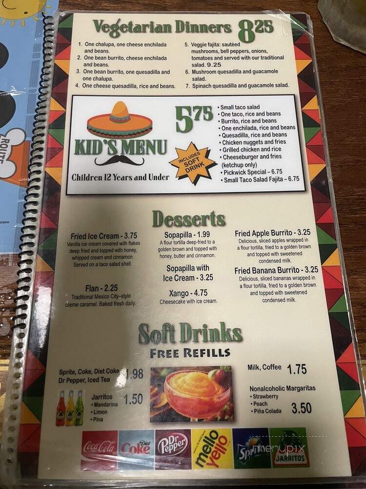 Nuevo Vallarta - Counce, TN menu_pic