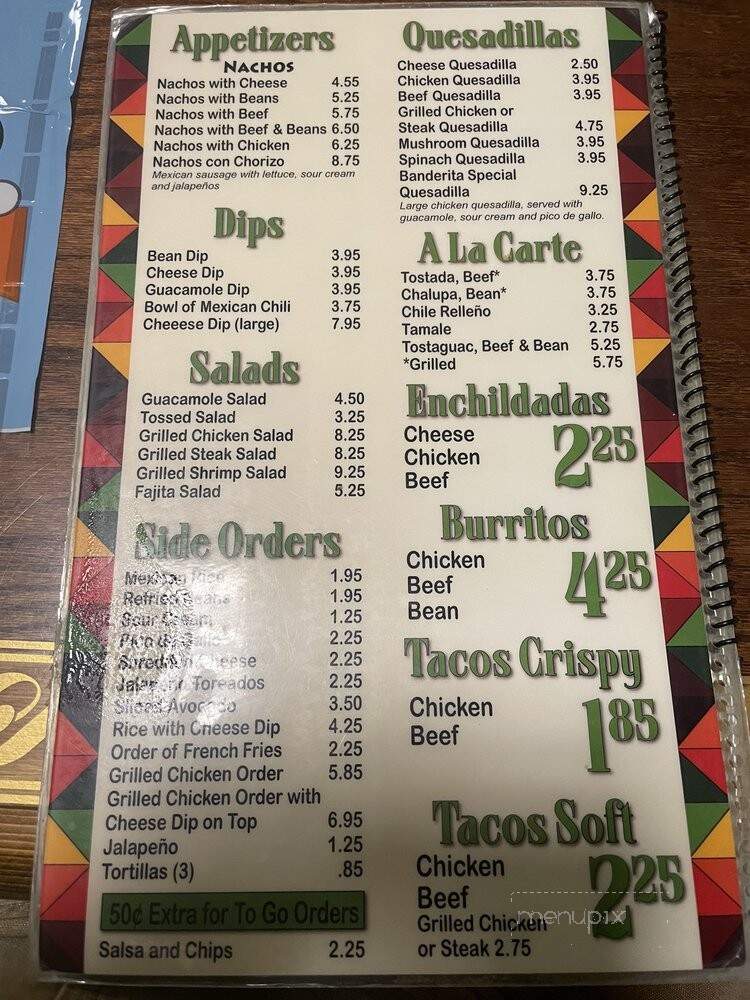 Nuevo Vallarta - Counce, TN menu_pic