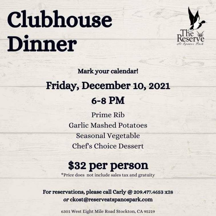 Reserve At Spanos Park - Stockton, CA menu_pic