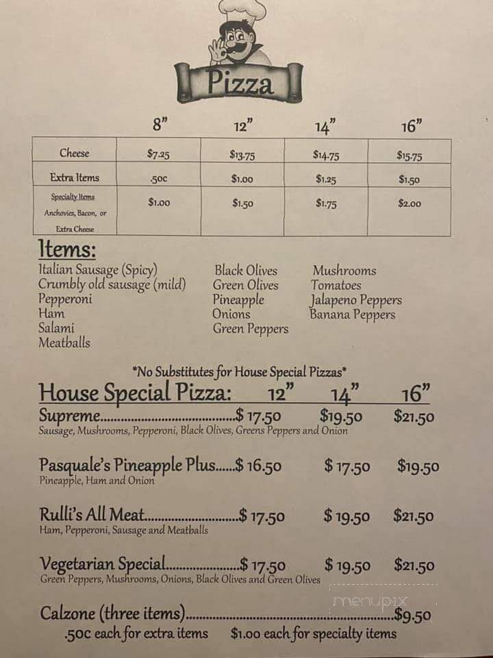 Pasquale's Rulli - Mishawaka, IN menu_pic