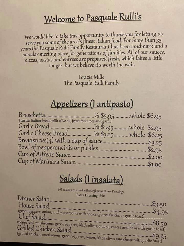 Pasquale's Rulli - Mishawaka, IN menu_pic