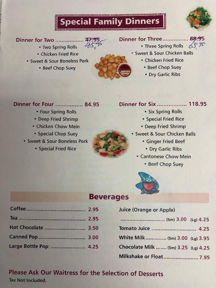 Mikie's Wheel Inn Restaurant - Rycroft, AB menu_pic