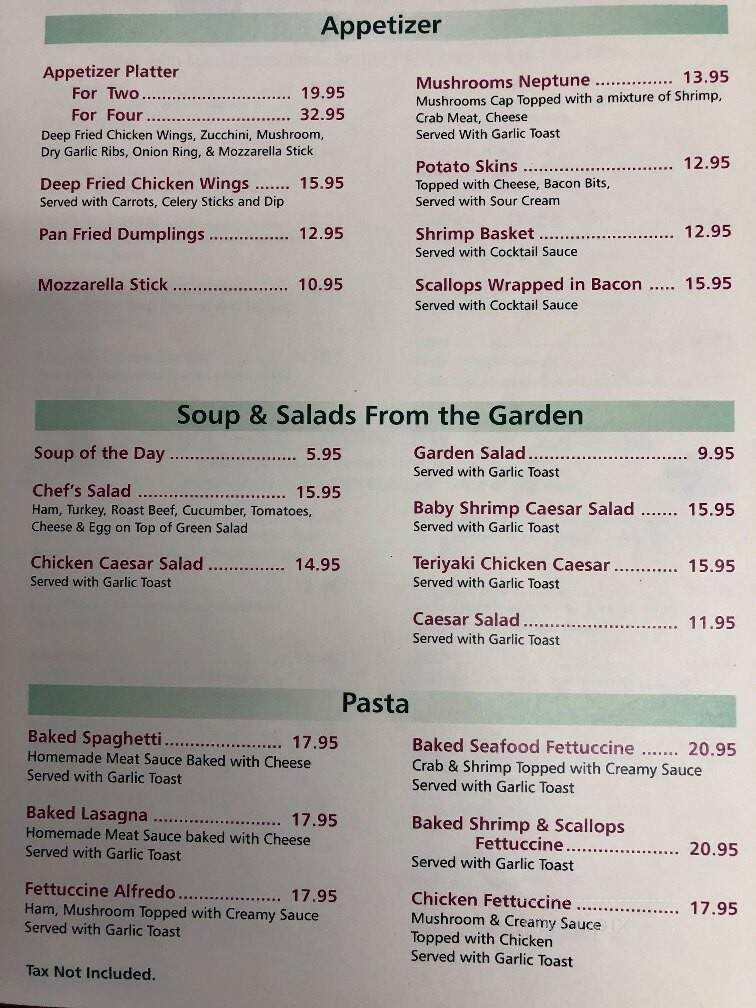 Mikie's Wheel Inn Restaurant - Rycroft, AB menu_pic