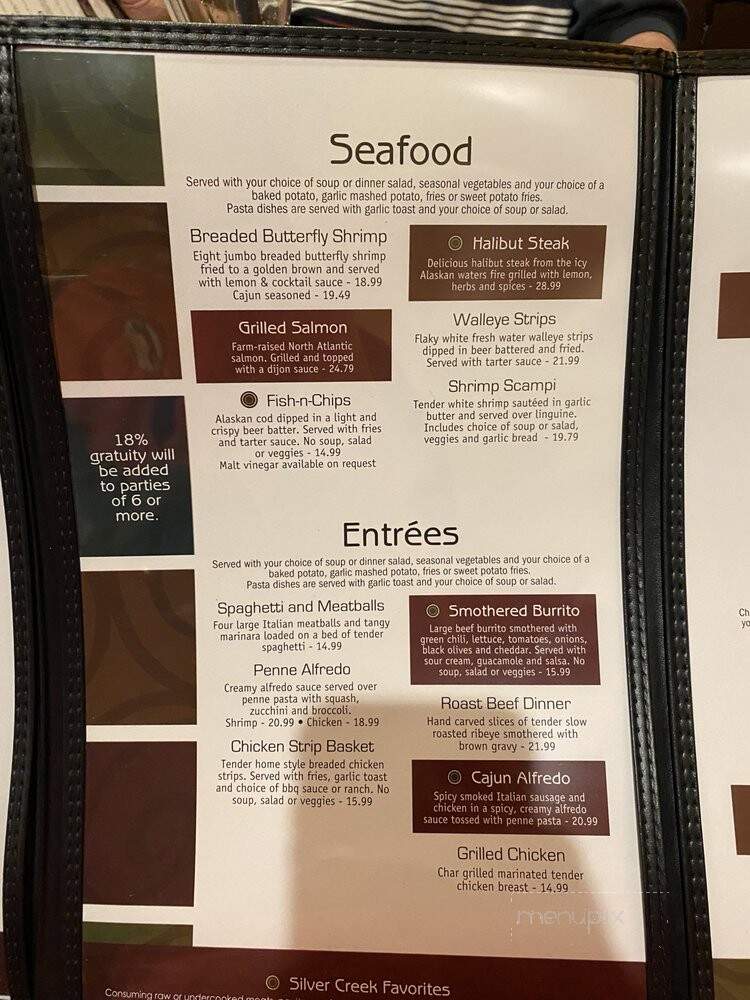 Silver Creek Steak House - Gillette, WY menu_pic
