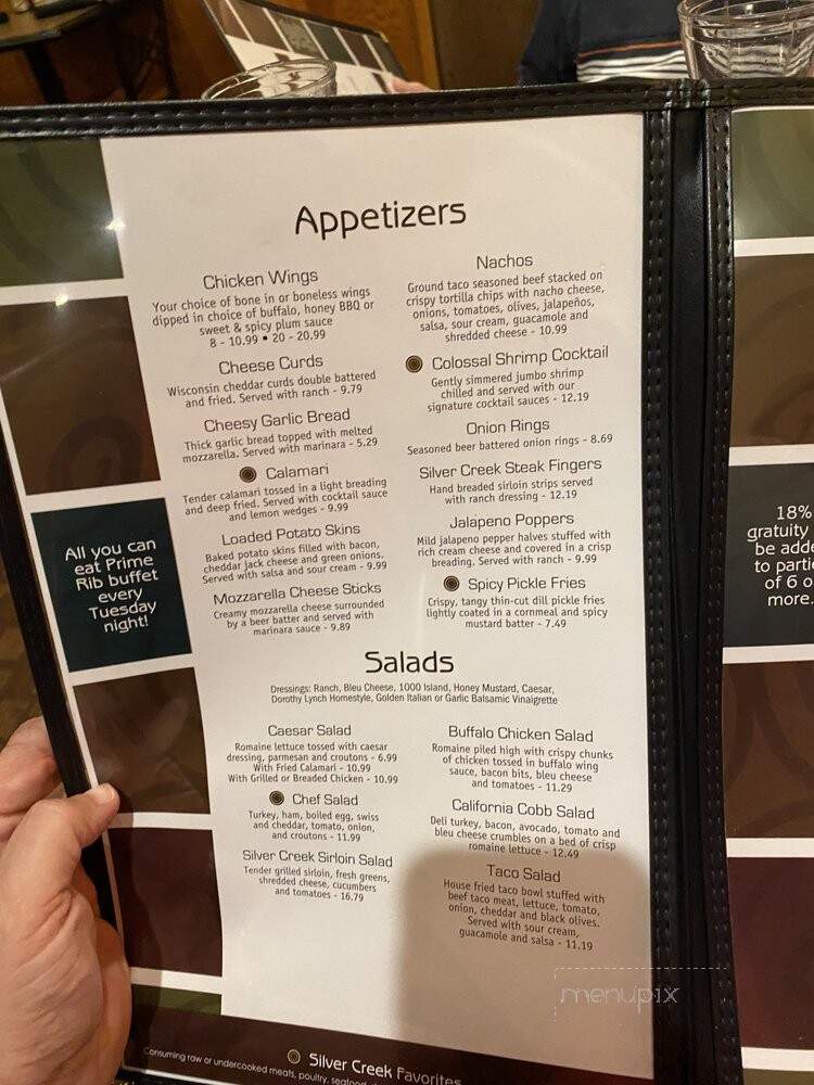 Silver Creek Steak House - Gillette, WY menu_pic