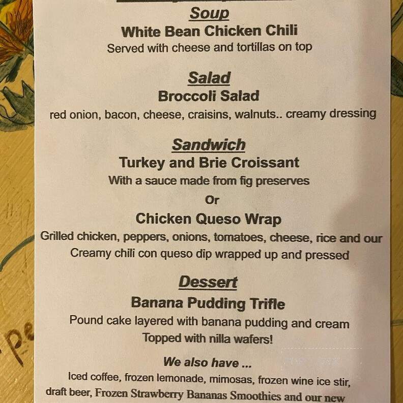 Back Porch - Lake Alfred, FL menu_pic