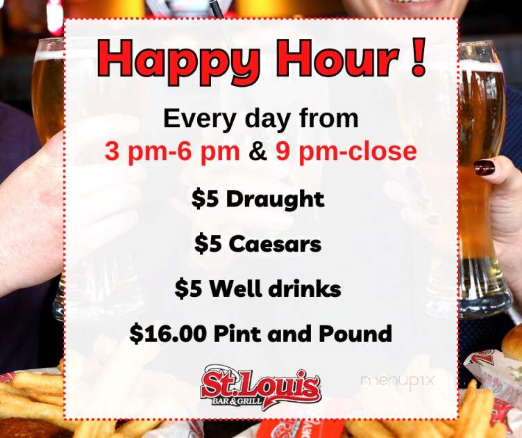 St. Louis Bar & Grill - St. Catharines, ON menu_pic