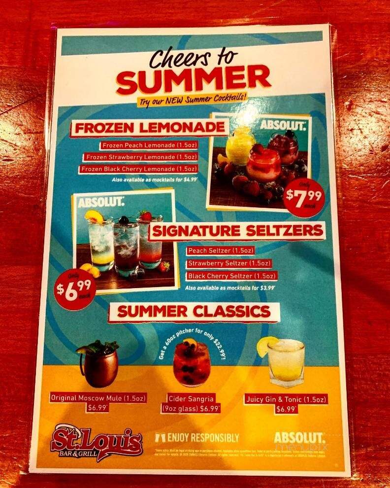 St. Louis Bar & Grill - St. Catharines, ON menu_pic