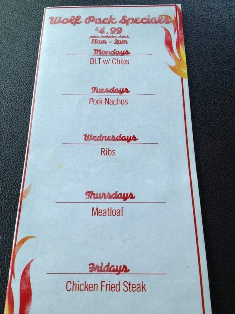 Stonewolf Grill - Pawnee, OK menu_pic