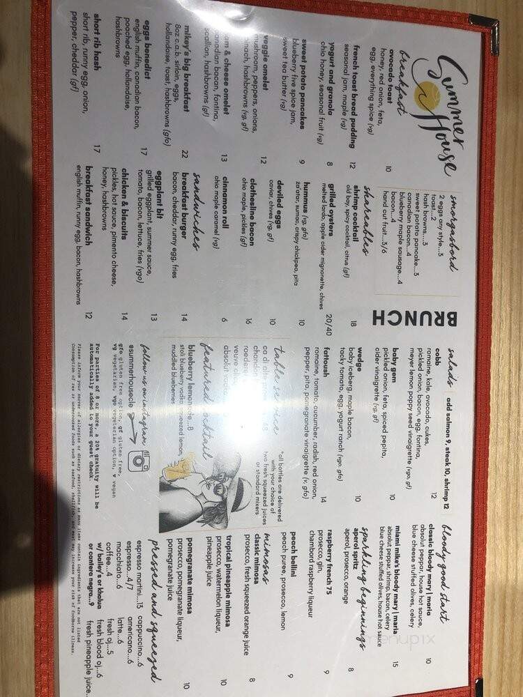 Summer House - Lakewood, OH menu_pic