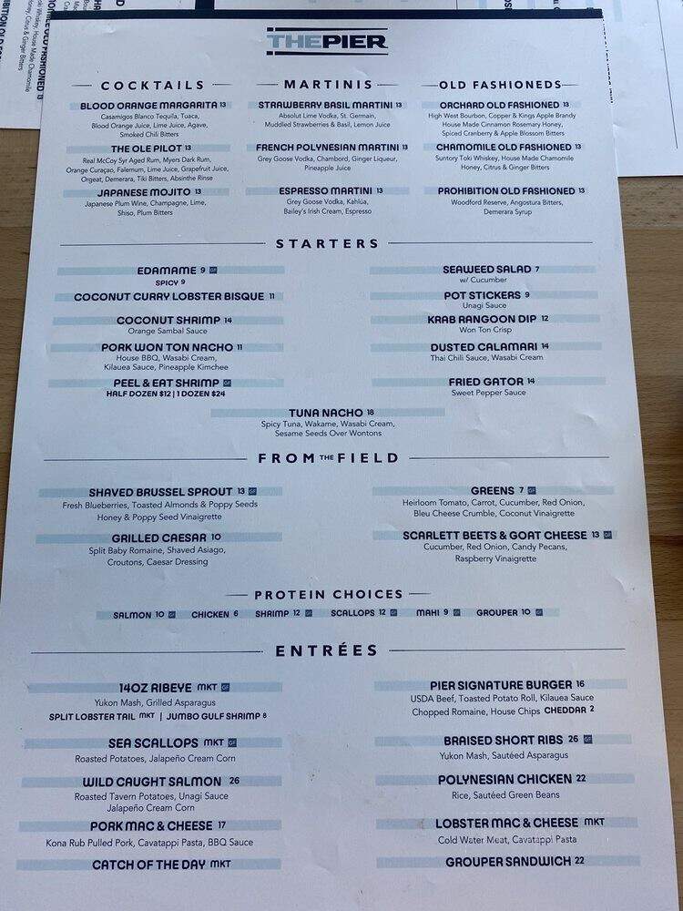 The Pier at Fishermen's Village - Punta Gorda, FL menu_pic
