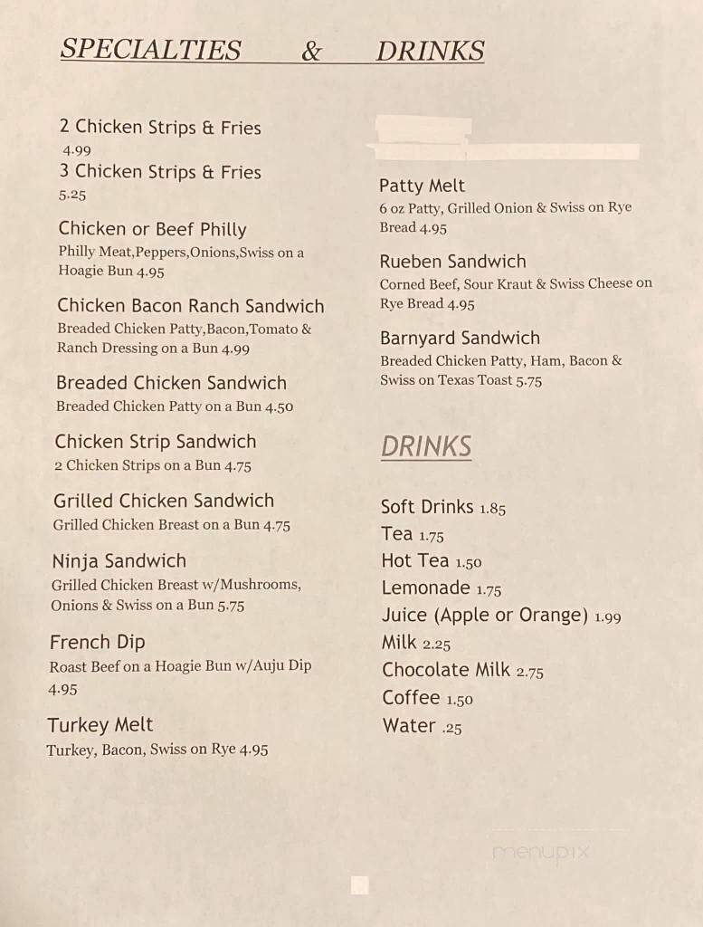 Viburnum Inn & Restaurant - Viburnum, MO menu_pic