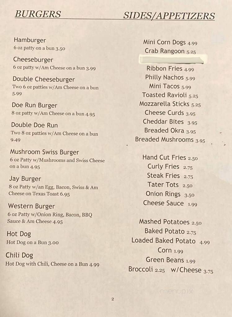Viburnum Inn & Restaurant - Viburnum, MO menu_pic