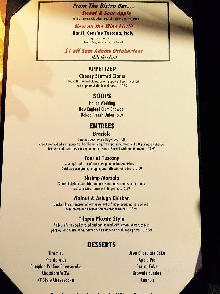 Village Eatery - Lockport, NY menu_pic