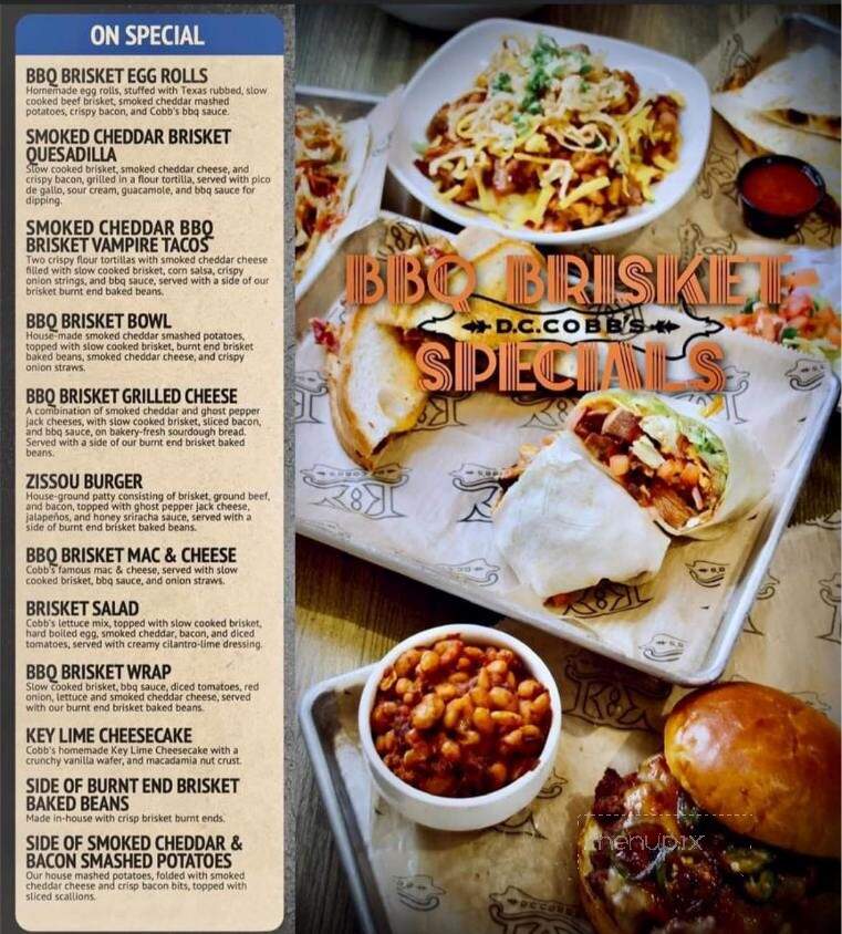 DC Cobb's - East Dundee, IL menu_pic