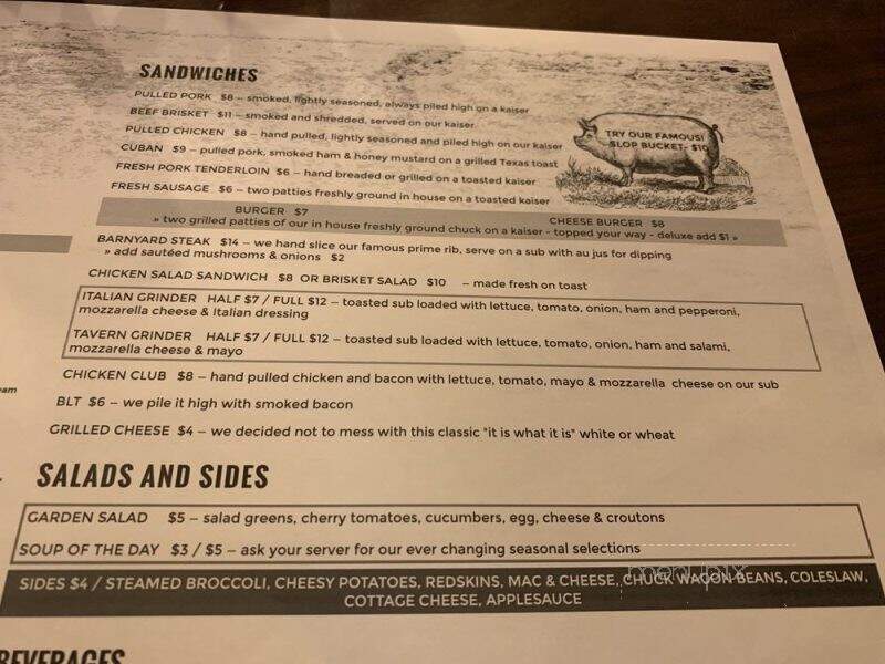 Gibson's Barnyard BBQ - Convoy, OH menu_pic