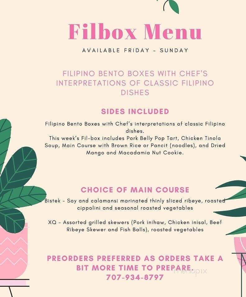 Sweet Pea Bake Shop - Sonoma, CA menu_pic
