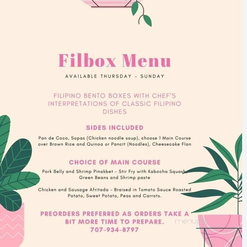 Sweet Pea Bake Shop - Sonoma, CA menu_pic