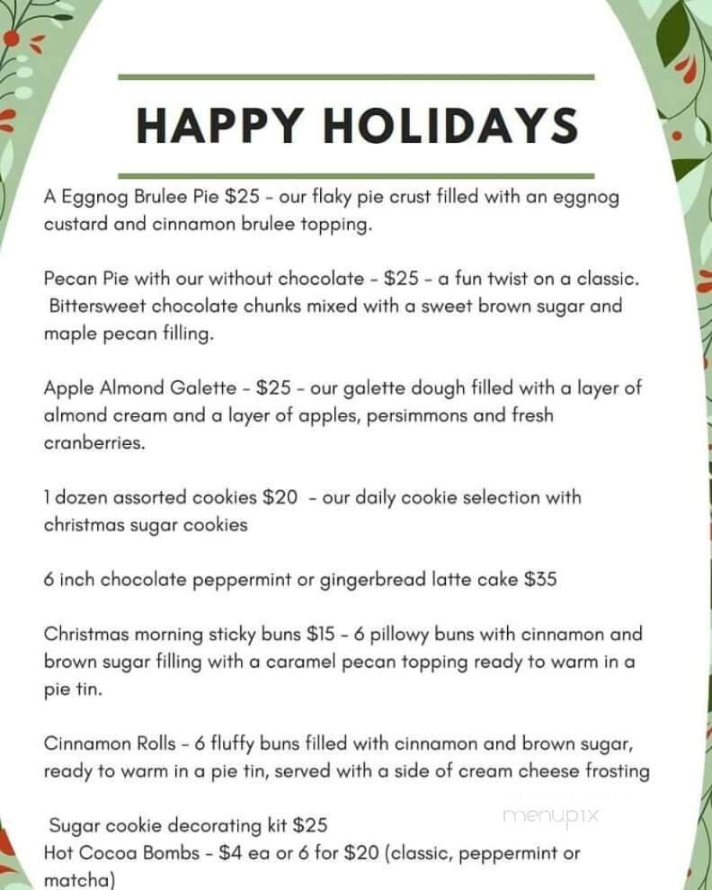 Sweet Pea Bake Shop - Sonoma, CA menu_pic