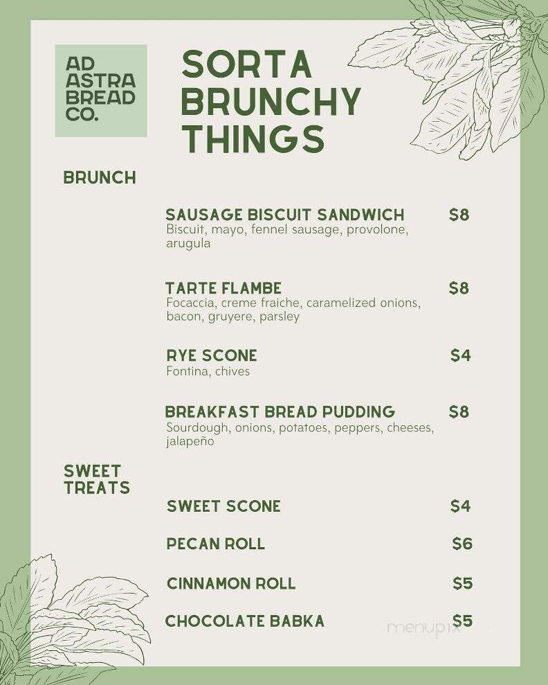 Ad Astra Bread Co - Seaside, CA menu_pic