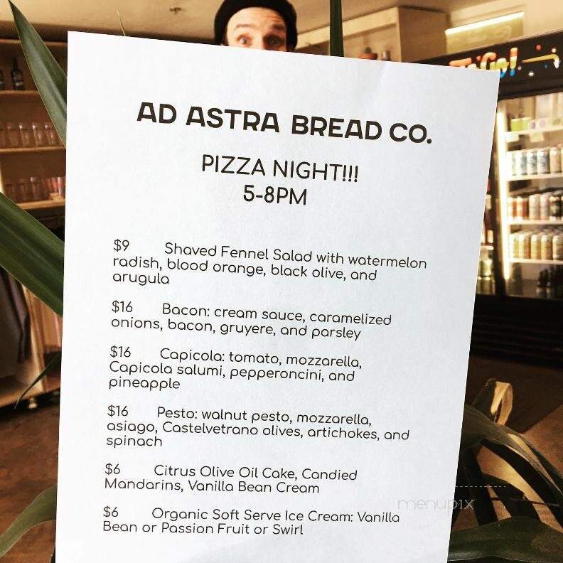 Ad Astra Bread Co - Seaside, CA menu_pic