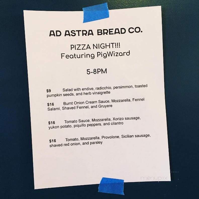 Ad Astra Bread Co - Seaside, CA menu_pic