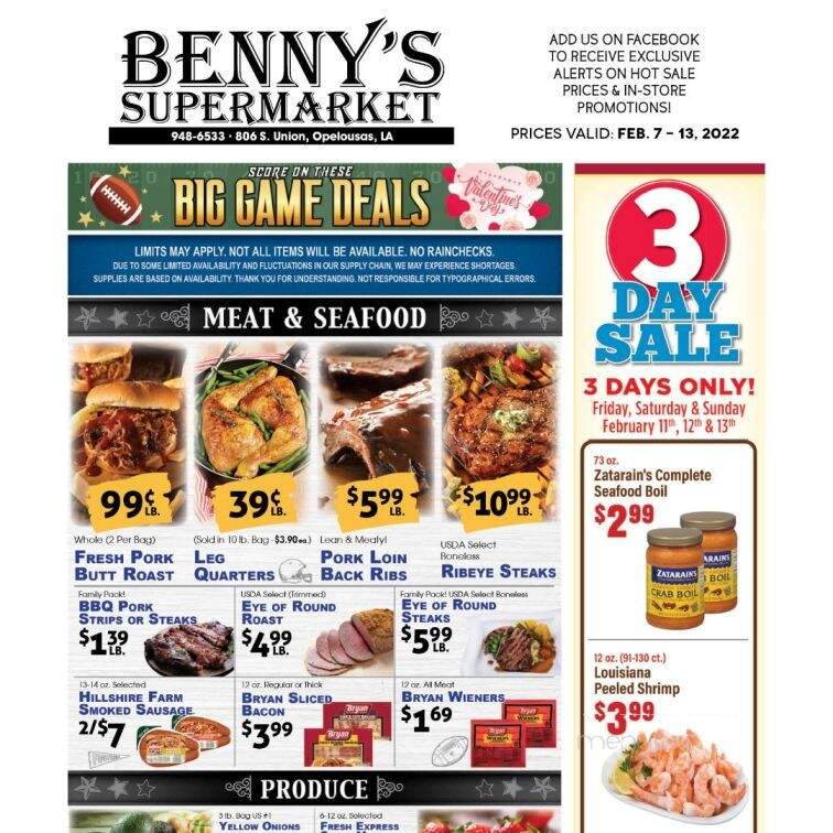 Benny's Supermarket - Opelousas, LA