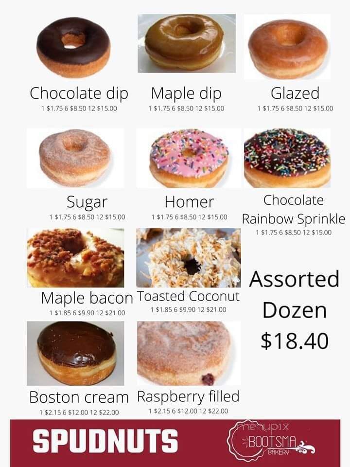 Bootsma Bakery - Lethbridge, AB menu_pic