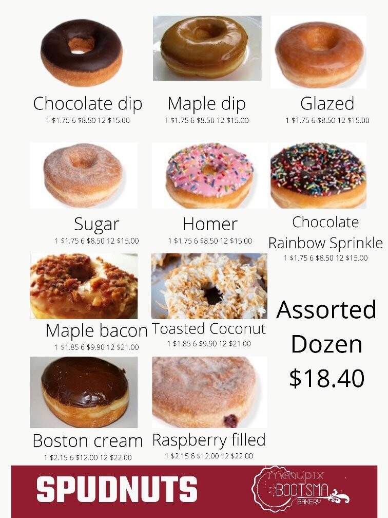 Bootsma Bakery - Lethbridge, AB menu_pic