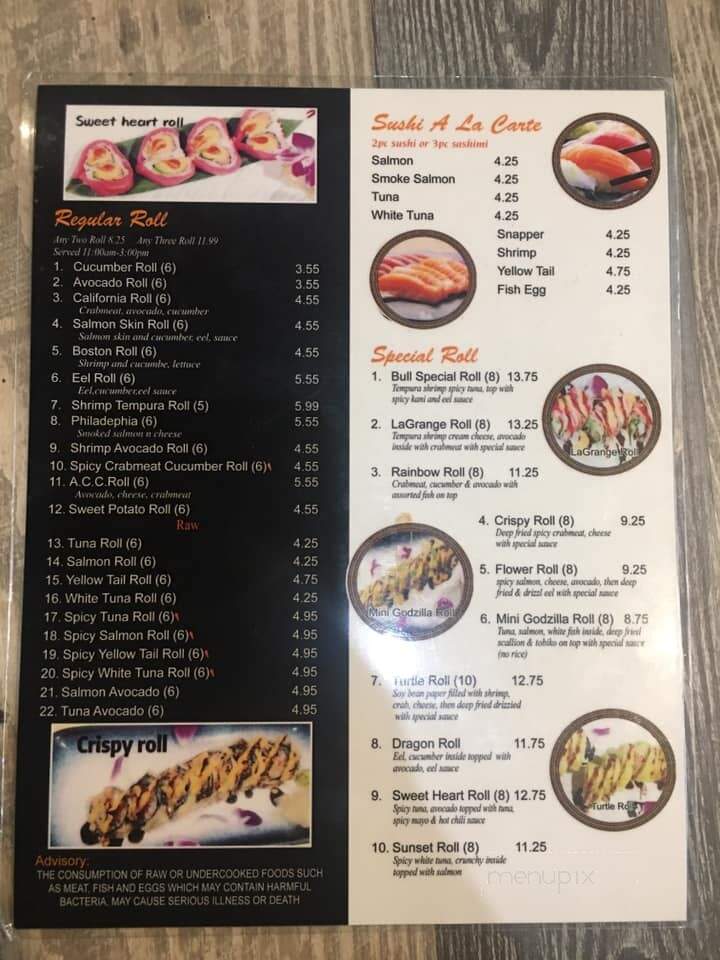 Bull's hibachi 2 - LaGrange, GA menu_pic