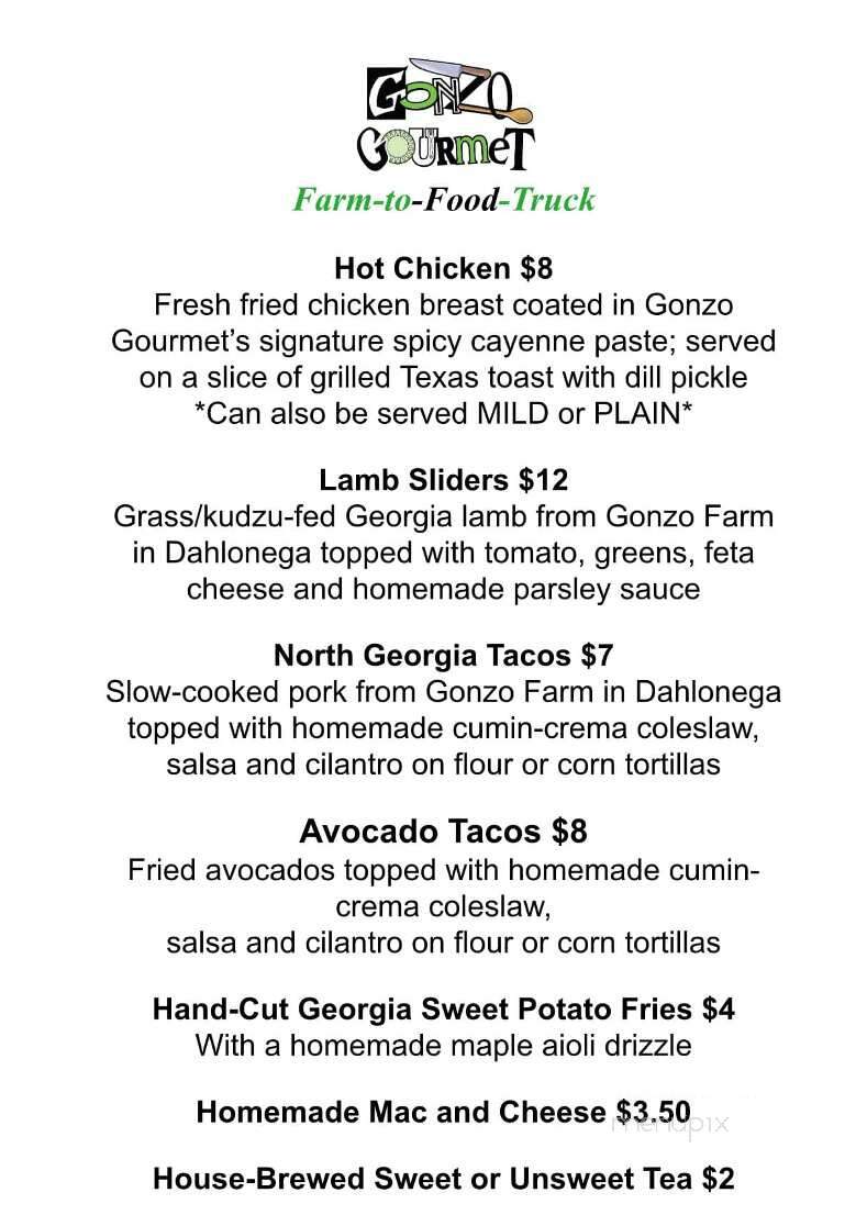 Cavender Creek Vineyards - Dahlonega, GA menu_pic