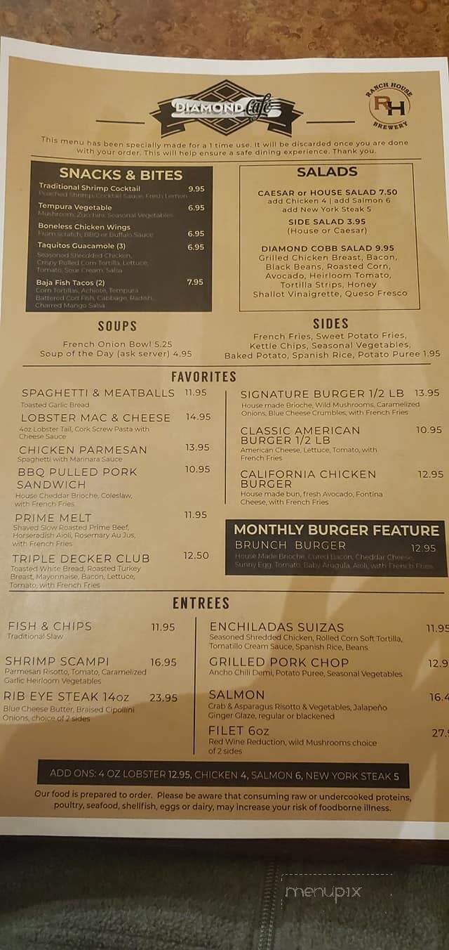 Desert Diamond Buffet - Tucson, AZ menu_pic