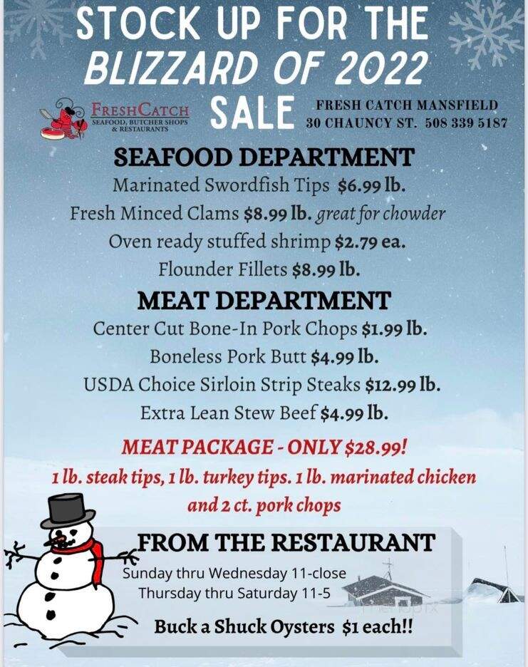 Fresh Catch - Mansfield, MA menu_pic