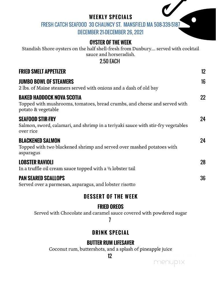 Fresh Catch - Mansfield, MA menu_pic