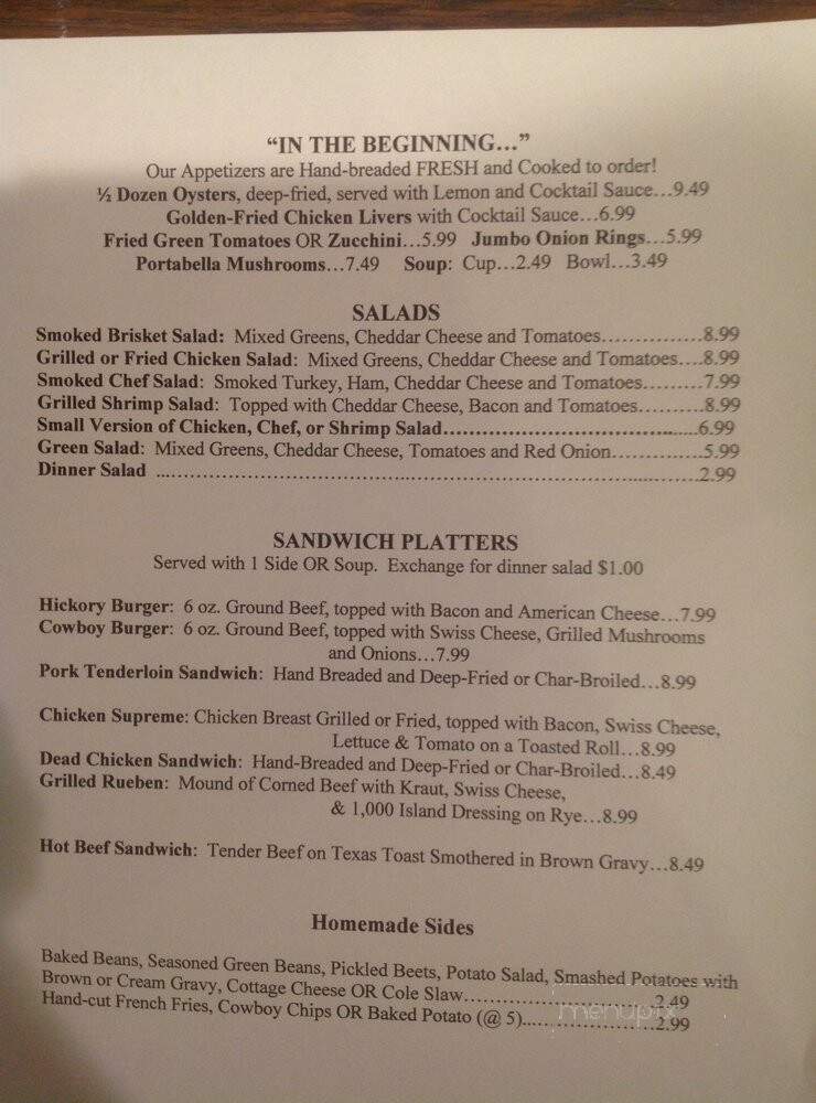 Little Big Horn - Sedalia, MO menu_pic