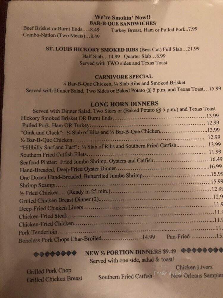Little Big Horn - Sedalia, MO menu_pic