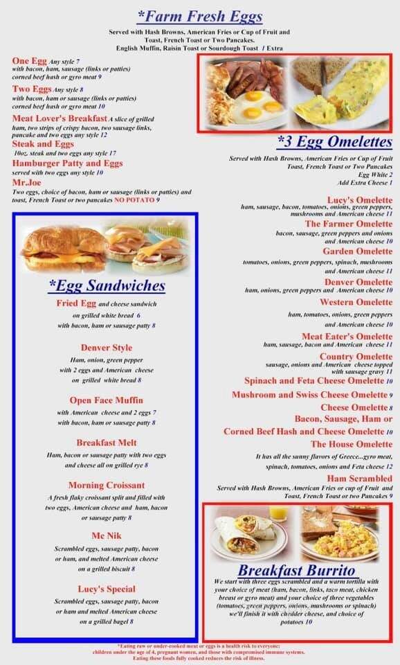 Lucy's Family Restaurant - Lodi, WI menu_pic