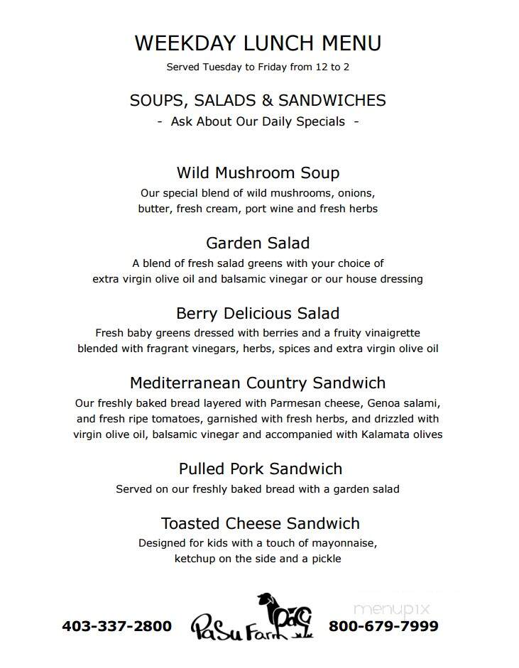 Pasu Farm - Carstairs, AB menu_pic