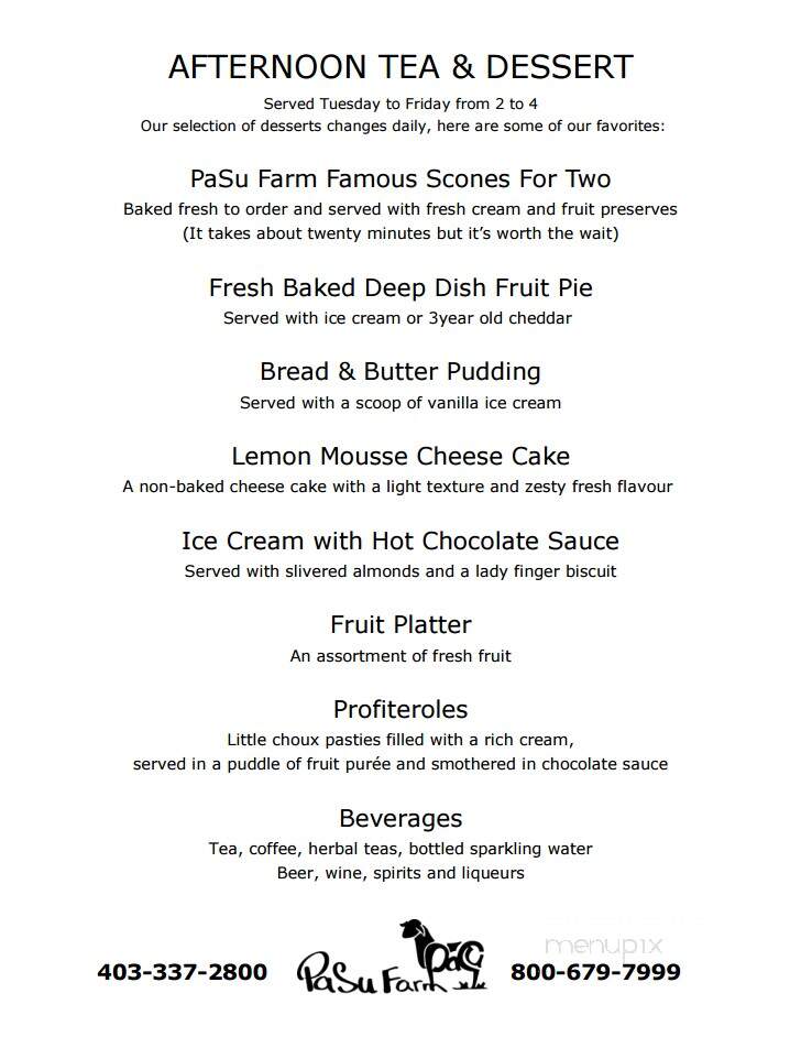 Pasu Farm - Carstairs, AB menu_pic