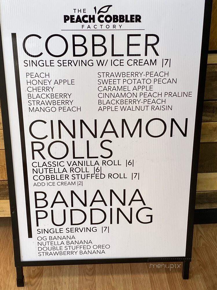 The Peach Cobbler Factory - Nashville, TN menu_pic