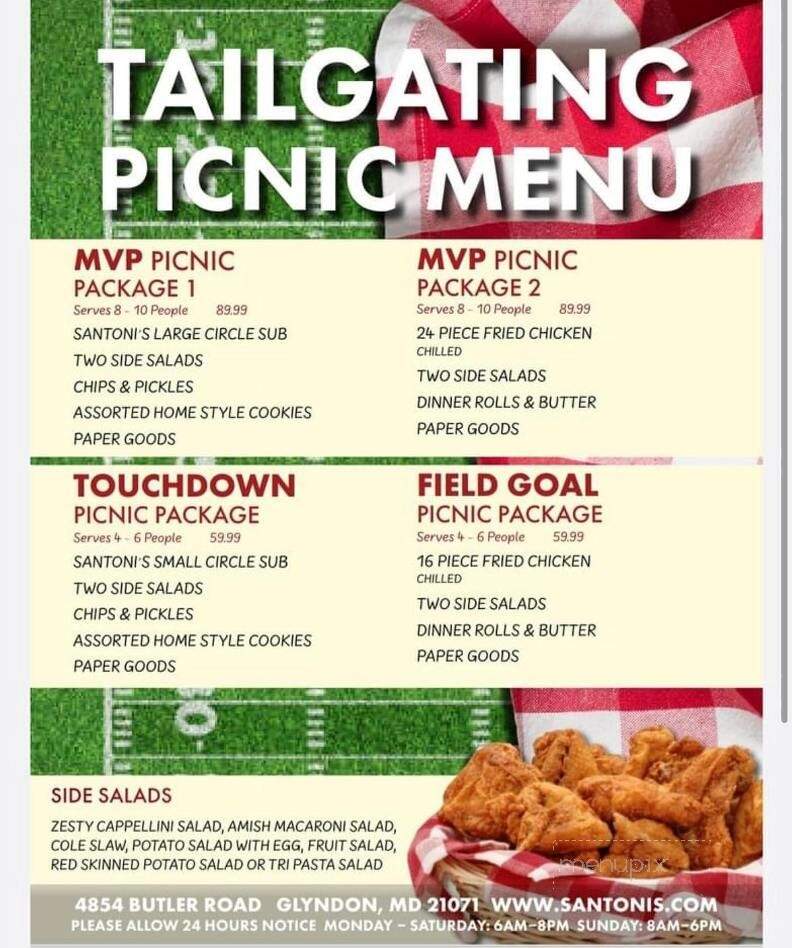 Santoni's Marketplace - Glyndon, MD menu_pic