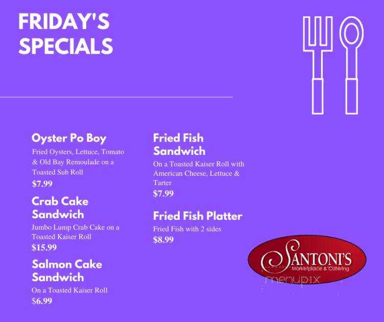 Santoni's Marketplace - Glyndon, MD menu_pic