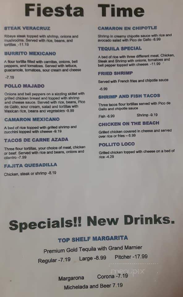 Tequila Mexican Restaurant - Sparta, IL menu_pic