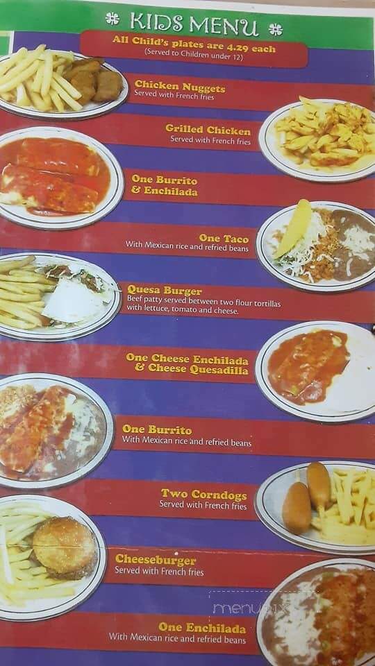 Tequila Mexican Restaurant - Sparta, IL menu_pic